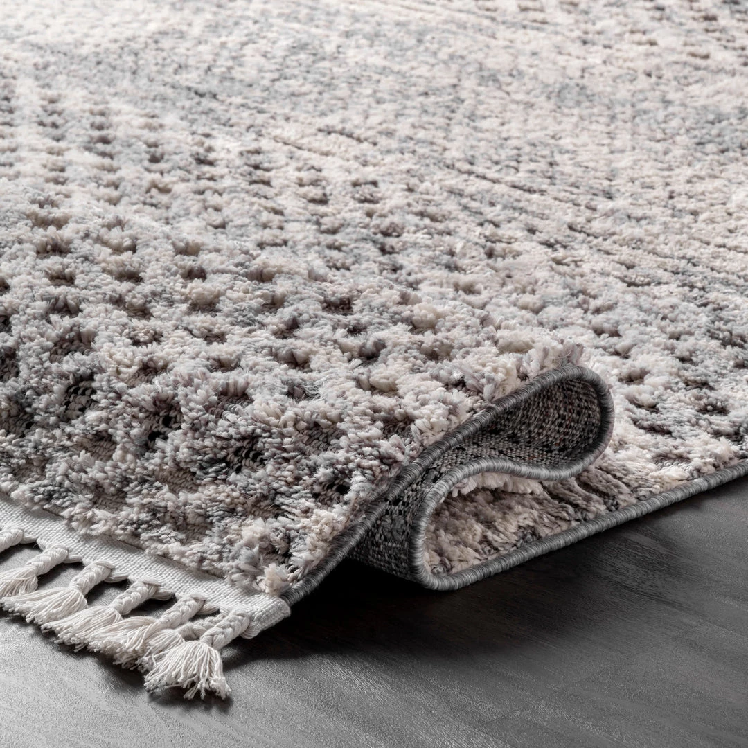 NuLOOM New Arrivals Lira Textured Geometric Tassel Area Rug 4 NuLOOM New Arrivals Lira Textured Geometric Tassel Area Rug