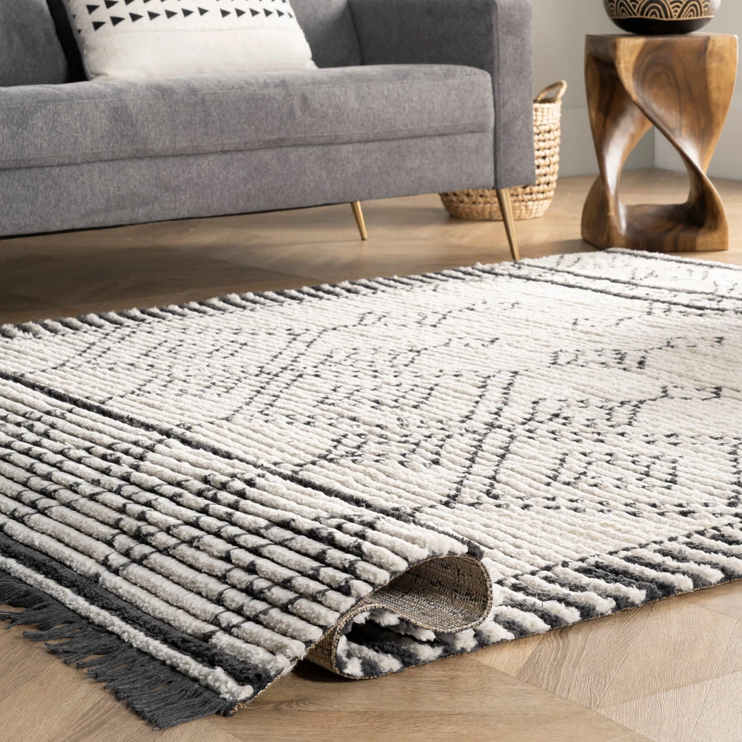 NuLOOM Iliana Soft Shag Geometric Diamond Fringe Area Rug New Arrivals 4 NuLOOM Iliana Soft Shag Geometric Diamond Fringe Area Rug New Arrivals
