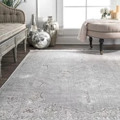NuLOOM New Arrivals Vintage Medallion Cantrell Fringe Area Rug 42 NuLOOM New Arrivals Vintage Medallion Cantrell Fringe Area Rug