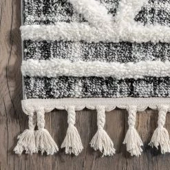 NuLOOM New Arrivals Pamela Contemporary High Low Shaggy Tassel Area Rug