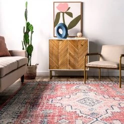 NuLOOM New Arrivals Juliette Vintage Diamond Medallion Area Rug