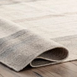 NuLOOM Jilly Handmade Wool And Cotton Flatweave Coastal Striped Area Rug New Arrivals