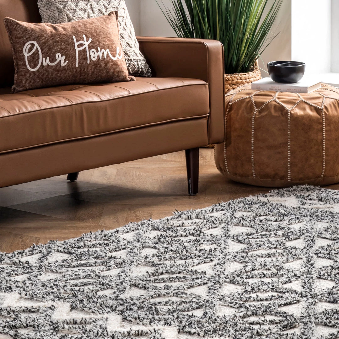 NuLOOM Giselle High-Low Shaggy Wool Geometric Trellis Area Rug New Arrivals 17 NuLOOM Giselle High-Low Shaggy Wool Geometric Trellis Area Rug New Arrivals