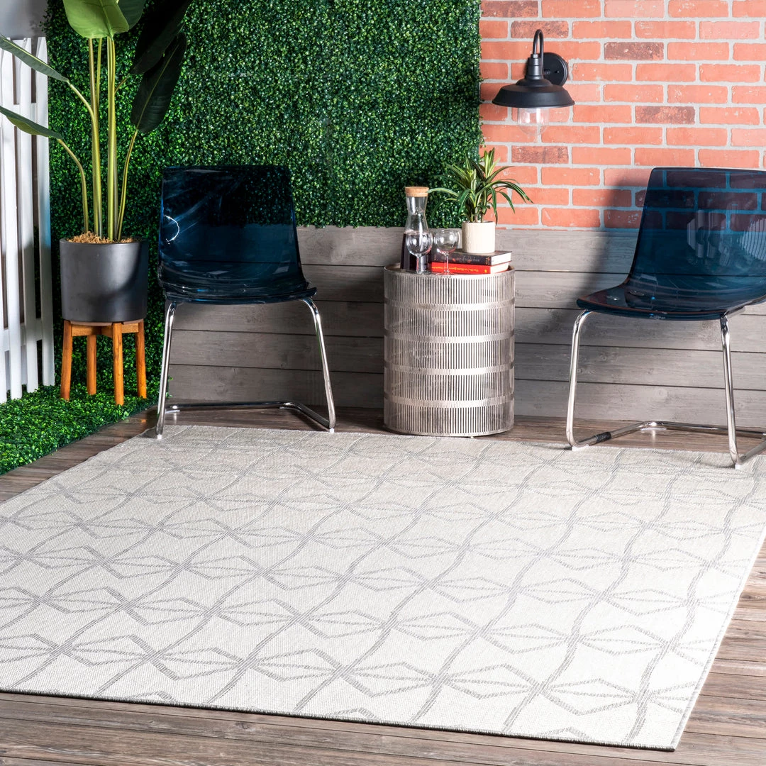NuLOOM New Arrivals Saunders Geometric Indoor/Outdoor Area Rug 2 NuLOOM New Arrivals Saunders Geometric Indoor/Outdoor Area Rug