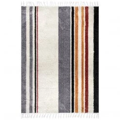 NuLOOM New Arrivals Tammy Striped Cozy Shag Braided Tassel Area Rug