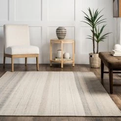 NuLOOM Jilly Handmade Wool And Cotton Flatweave Coastal Striped Area Rug New Arrivals