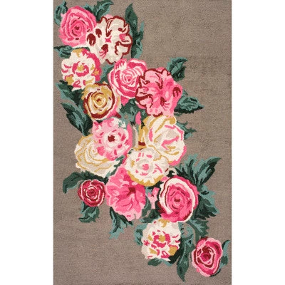 NuLOOM Hand Hooked Rose Bouquet Runners 1 NuLOOM Hand Hooked Rose Bouquet Runners