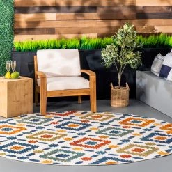 NuLOOM Indoor/Outdoor Transitional Labyrinth Area Rug