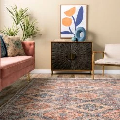 NuLOOM New Arrivals Luna Floral Trellis Tassel Flatweave Area Rug