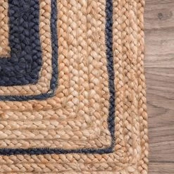 NuLOOM Braided Rikki Border Jute Area Rug