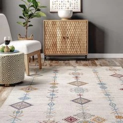 NuLOOM New Arrivals Kiya Machine Washable Moroccan Tribal Geometric Area Rug