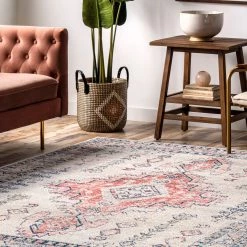 NuLOOM New Arrivals Juliette Vintage Diamond Medallion Area Rug