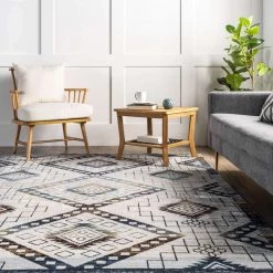 NuLOOM New Arrivals Kajal Machine Washable Southwestern Geometric Area Rug