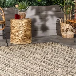 NuLOOM New Arrivals Devon Geometric Stiped Indoor/Outdoor Area Rug