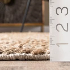 NuLOOM Lilah Hand Woven Jute And Cotton Plaid New Arrivals