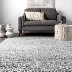 NuLOOM New Arrivals Hart Machine Washable Abstract Tribal Area Rug