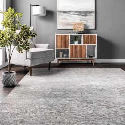 NuLOOM New Arrivals Faye Contemporary Distressed Leopard Print Area Rug