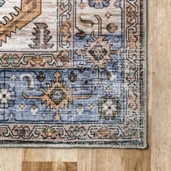 NuLOOM New Arrivals Gracie Machine Washable Distressed Medallion Area Rug