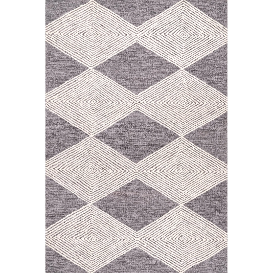 NuLOOM Nicole Hand Tufted Diamond Trellis Wool Area Rug 1 NuLOOM Nicole Hand Tufted Diamond Trellis Wool Area Rug