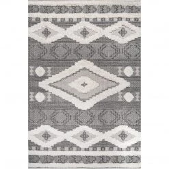 NuLOOM New Arrivals Presleigh High Low Textured Shaggy Diamond Area Rug