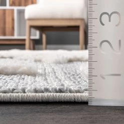 NuLOOM New Arrivals Raven Modern Stars High Low Shaggy Tassel Area Rug