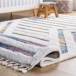 NuLOOM Bristol High-Low Geometric Ripples Tassel Area Rug New Arrivals 13 NuLOOM Bristol High-Low Geometric Ripples Tassel Area Rug New Arrivals