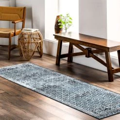 NuLOOM Prestyn Machine Washable Faded Tribal Trellis Area Rug New Arrivals