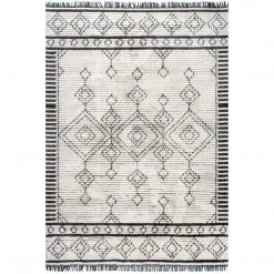 NuLOOM Iliana Soft Shag Geometric Diamond Fringe Area Rug New Arrivals