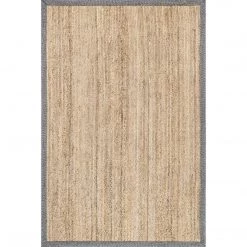 NuLOOM New Arrivals Lina Jute Border Area Rug