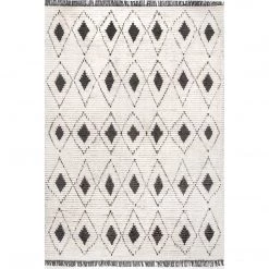 NuLOOM New Arrivals Joanna Diamond Trellis Soft Shag Fringe Area Rug