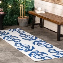 NuLOOM Rell Nautical Anchor Indoor/Outdoor Area Rug New Arrivals