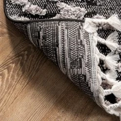 NuLOOM Cosette Abstract High Low Textured Tassel Area Rug New Arrivals