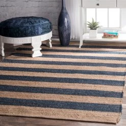 NuLOOM Flatweave Alisia Stripes Jute Area Rug Bedroom