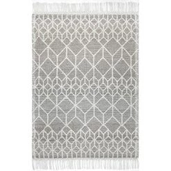 NuLOOM Medium Hadassah Hand Woven Wool Contemporary Tassel Area Rug