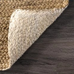 NuLOOM New Arrivals Jordyn Handmade Braided Geometric Farmhouse Jute Area Rug