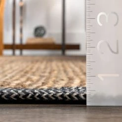 NuLOOM New Arrivals Lina Jute Border Area Rug
