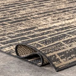 NuLOOM Justina Abstract Brick Indoor/Outdoor Area Rug