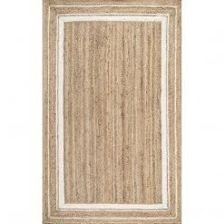 NuLOOM Braided Rikki Border Jute Area Rug