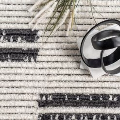 NuLOOM Joyce Contemporary Stripes Soft Shaggy Textured Fringe Area Rug New Arrivals