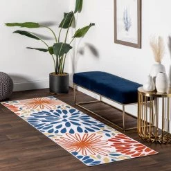 NuLOOM McEwen Bohemian Floral Machine Washable Area Rug New Arrivals
