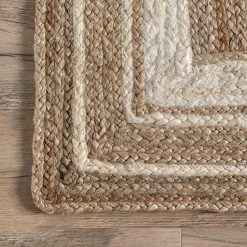 NuLOOM Braided Rikki Border Jute Area Rug