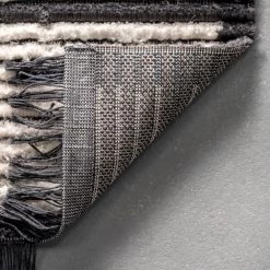 NuLOOM Lucia Scrolling Panels Fringed Area Rug