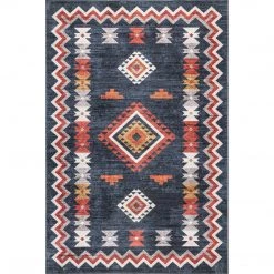 NuLOOM New Arrivals Jayde Machine Washable Southwestern Diamond Area Rug