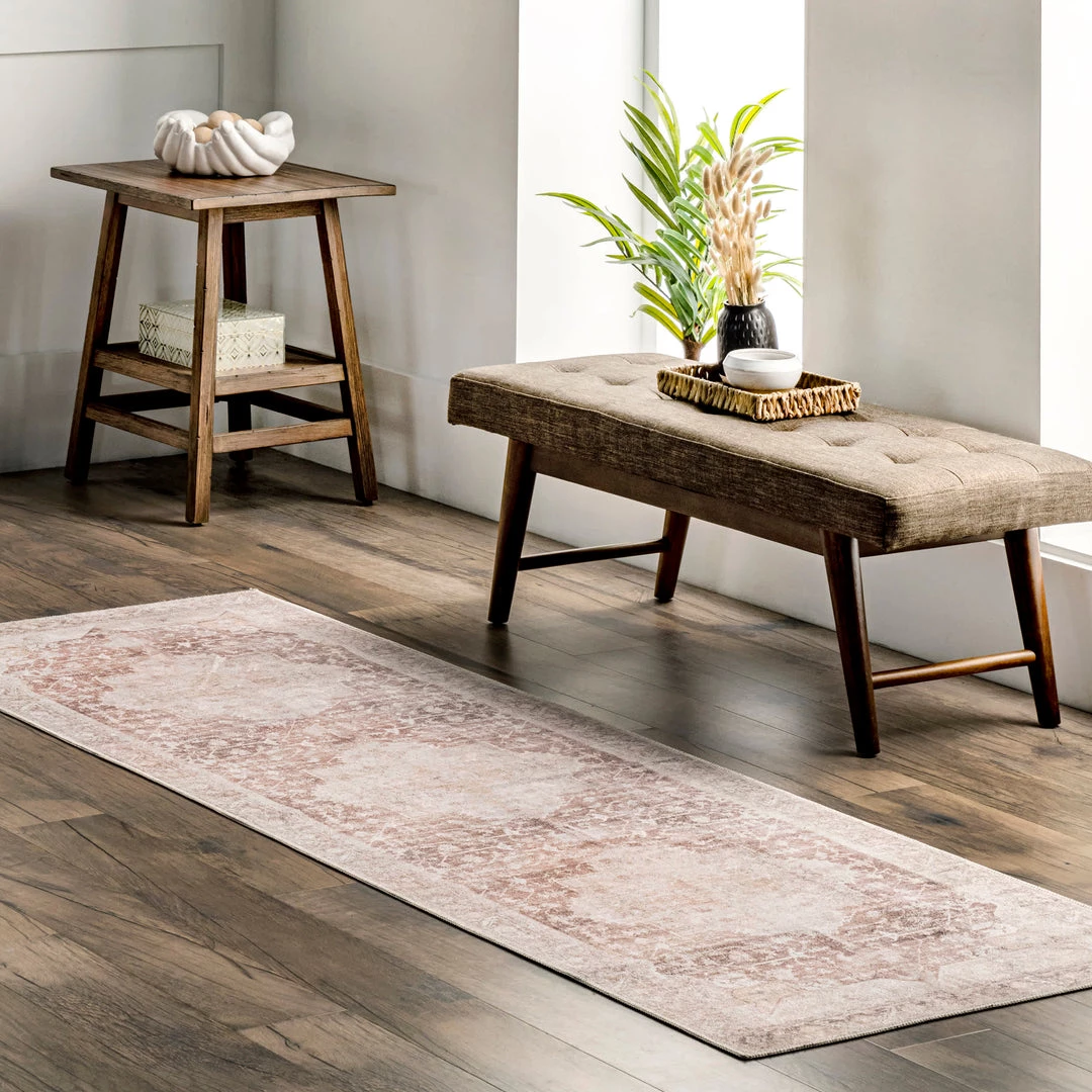 NuLOOM New Arrivals Rosa Machine Washable Distressed Vintage Medallion Area Rug 10 NuLOOM New Arrivals Rosa Machine Washable Distressed Vintage Medallion Area Rug