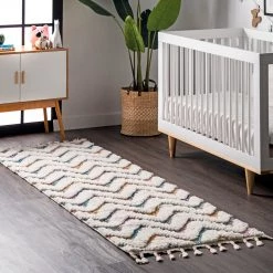 NuLOOM New Arrivals Rumi High-Low Chevron Tassel Area Rug