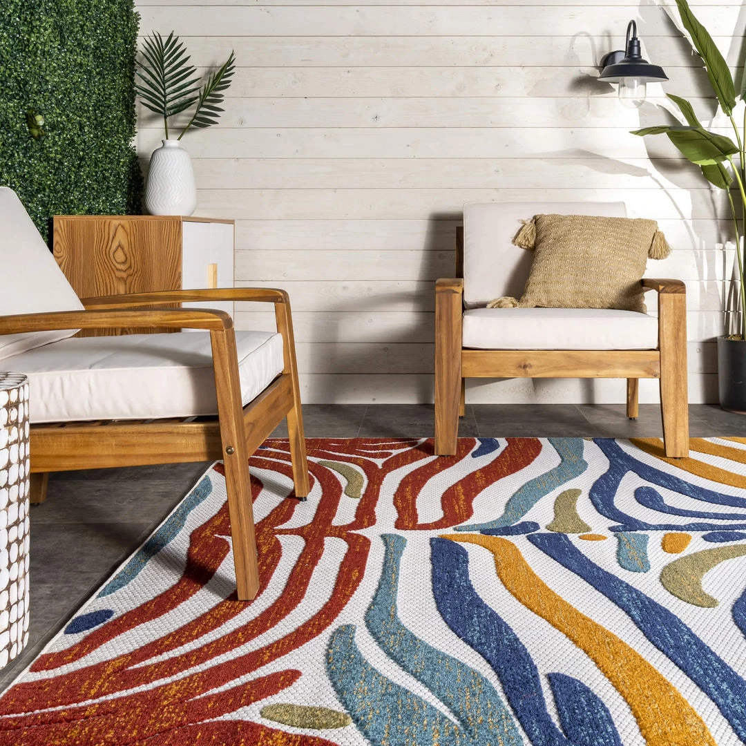 NuLOOM Summer Textured Zebra Stripes Indoor/Outdoor Area Rug 8 NuLOOM Summer Textured Zebra Stripes Indoor/Outdoor Area Rug