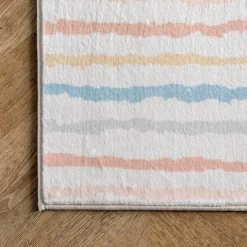 NuLOOM Alise Kids Striped Nursery Or Playroom Area Rug New Arrivals