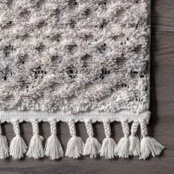 NuLOOM New Arrivals Lira Textured Geometric Tassel Area Rug 13 NuLOOM New Arrivals Lira Textured Geometric Tassel Area Rug