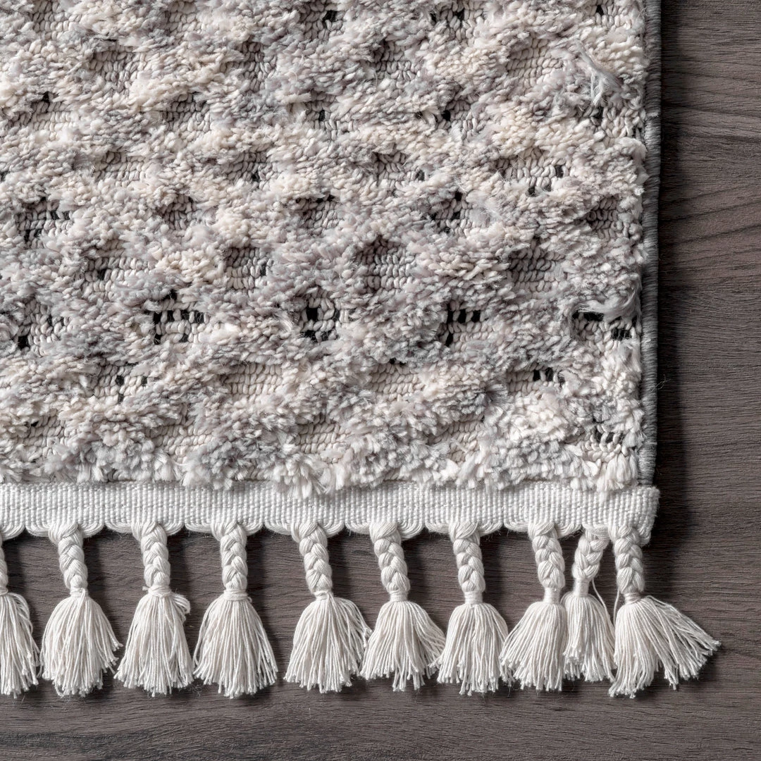 NuLOOM New Arrivals Lira Textured Geometric Tassel Area Rug 5 NuLOOM New Arrivals Lira Textured Geometric Tassel Area Rug