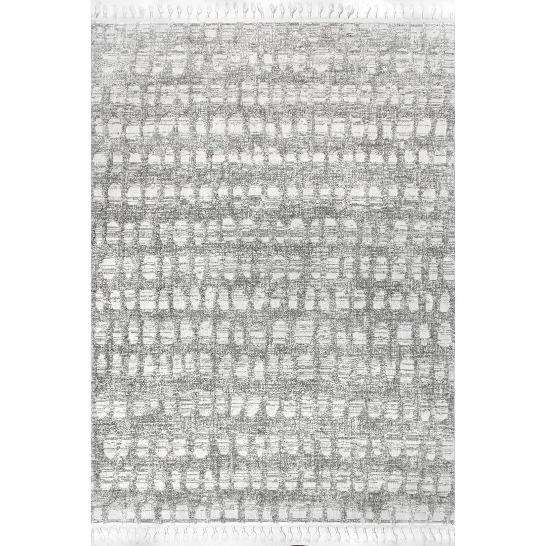 NuLOOM Jean Textured Ovals Tassel Area Rug 1 NuLOOM Jean Textured Ovals Tassel Area Rug